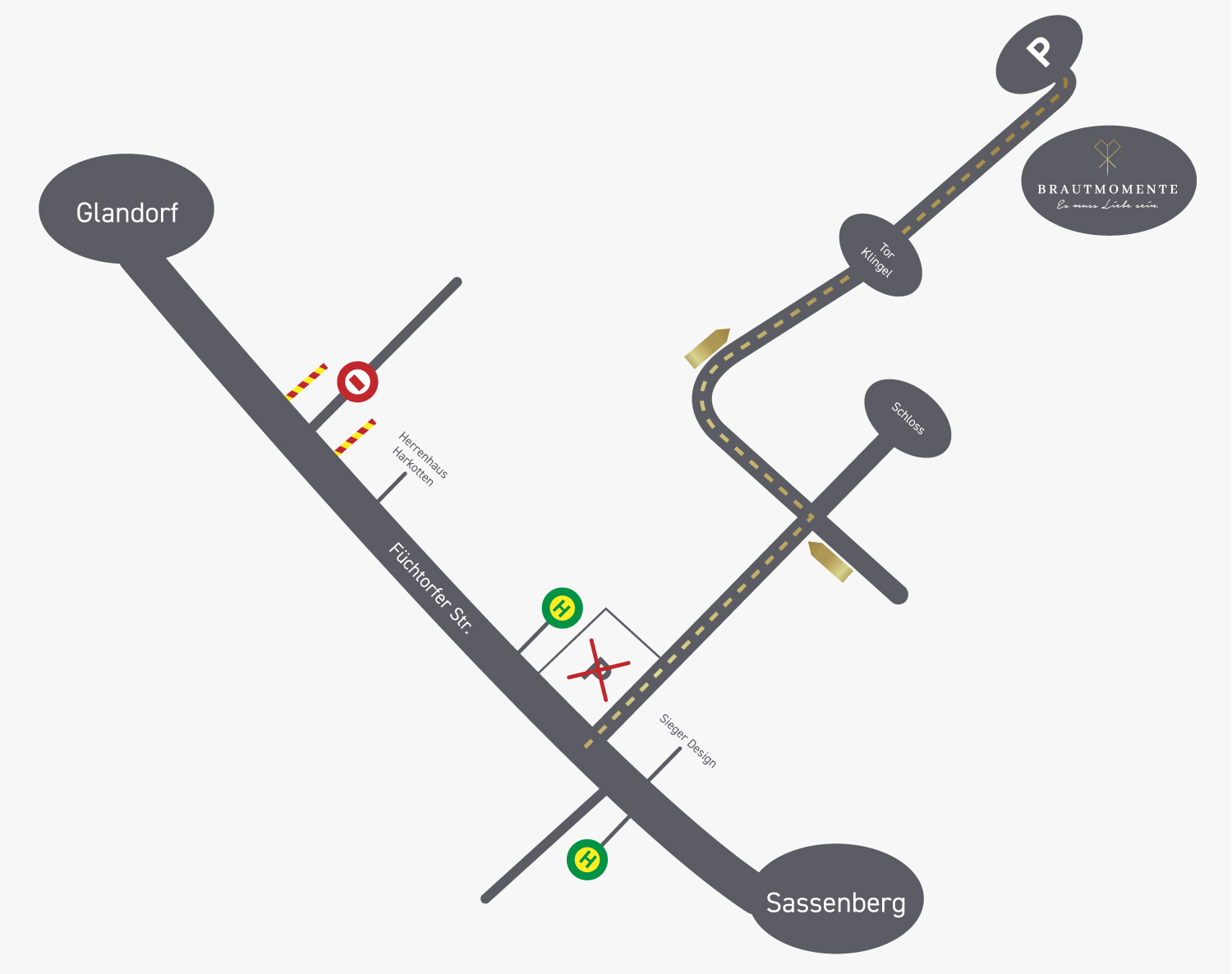 Brautmomente – Anfahrtsskizze Brautmomente – Anfahrtsskizze